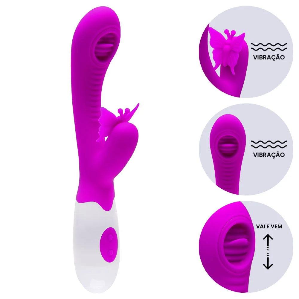 Vibrador de Ponto G e clitóris - Moth - Pretty Love - My Secret