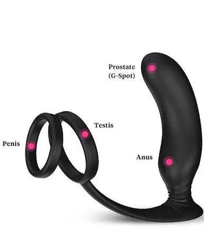 Vibrador de Próstata com Anel Peniano - Recarregável - Lanco - S-Hande - My Secret