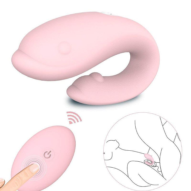 Vibrador de Casal Golfinho Recarregável Com controle - My Secret