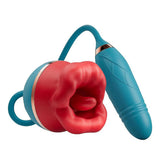Big Boca Vibrador Vai e Vem com Boca Estimuladora - Recarregável 10 Modos de Vibração - My Secret