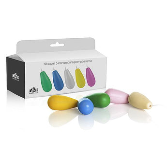 Kit Pompoar - Kit Com 5 Cones com Pesos Diferentes para Exercícios Pélvicos - My Secret