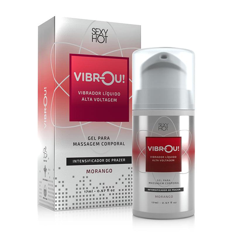 Vibrador Líquido Vibrou! - Estimulante Sensual Sabor Morango - 17ml - My Secret