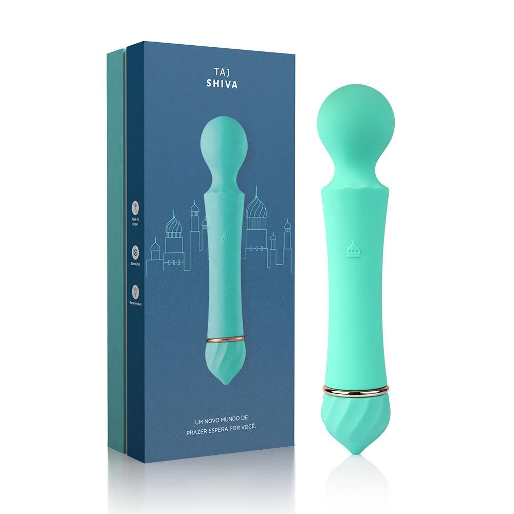 Vibrador Recarregável Multivelocidade Taj Shiva - Varinha Mágica com 10 Modos de Vibração - My Secret