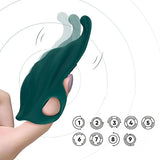 Dedeira vibratória recarregável em silicone com 9 modos de vibração