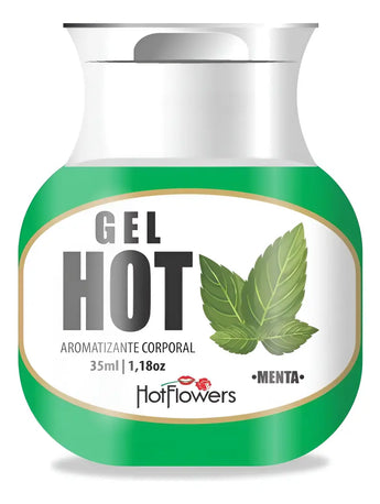 Gel Aromatizante Menta Hot Flowers 35 ml com efeito de aquecimento