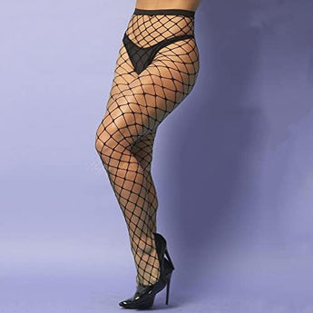 Meia-calça arrastão feminina com trama larga