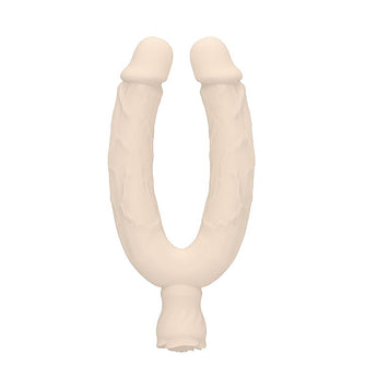 Pênis realístico duplo com vibração em TPE 22 cm