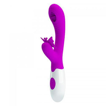 Vibrador Pretty Love Moth para ponto G e clitóris com estimulador em formato de borboleta