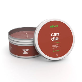 Vela hidratante beijável Olove Candle sabor chocolate 70 g para massagem corporal