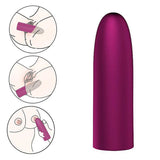 Vibrador Bullet formato de bala recarregável com 10 modos de vibração