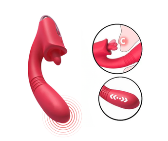 Vibrador Condice S-Hande com língua oscilante e movimento vai e vem