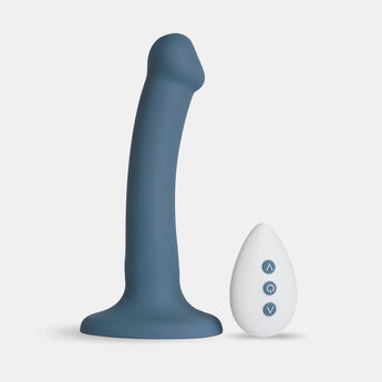 Vibrador realístico recarregável Go Vibe Nina azul com ventosa