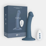 Vibrador realístico recarregável Go Vibe Nina azul com ventosa
