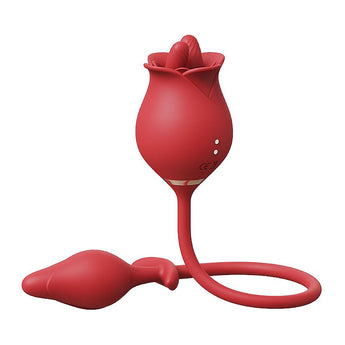 Vibrador Rosa com língua estimuladora para clitóris e ponto G