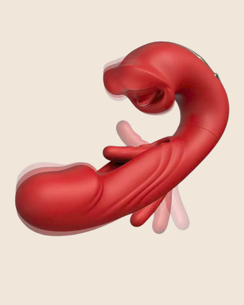Vibrador Slap ALWUP com boca estimuladora e movimento dedilhar