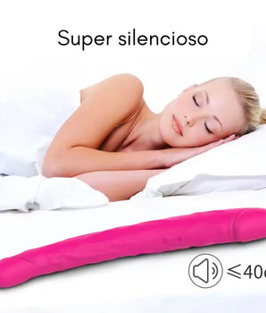 Vibrador Duplo Dildo em Silicone 35cm x 3,5cm 9 Intensidades Recarregável - King 3-RTC