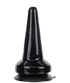 Plug Anal em Silicone com ventosa 14cm - Preto