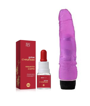 Kit Companheiro - Pênis Vibrador + Gel Excitante