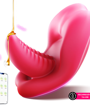 Vibrador de calcinha em formato de boca por aplicativo