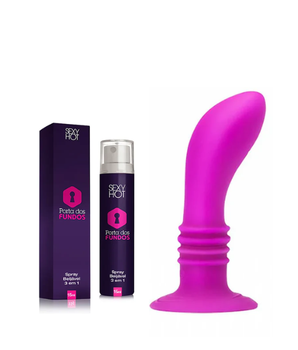 Kit Anal Sensual - Plug Anal com Vibração + Gel Excitante Anal