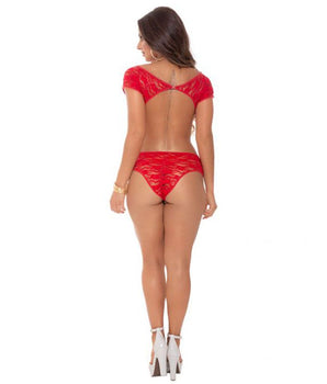 Body Ninfeta Rendado com Manga Curta - My Secret