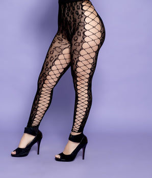 Meia Calça Com Detalhe Lateral