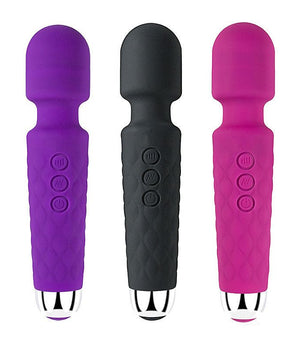 Varinha Mágica 4 - Recarregável - Stacy - 20,3x4,3 - ROXO - 20 modos de vibração