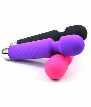 Varinha Mágica 4 - Recarregável - Stacy - 20,3x4,3 - ROXO - 20 modos de vibração
