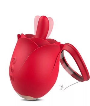 Rosa com Língua Estimuladora com Sucção - Flower Dance Carnival