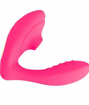 Vibrador de Ponto G e sugador de clitóris - Rosa