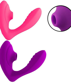 Vibrador de Ponto G e sugador de clitóris - Rosa