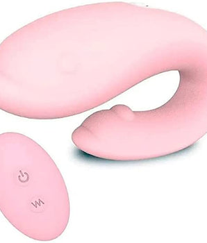 Vibrador de Casal Golfinho Recarregável Com controle - My Secret