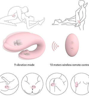 Vibrador de Casal Golfinho Recarregável Com controle - My Secret