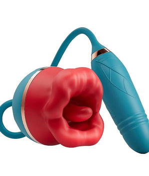 Big Boca Vibrador Vai e Vem com Boca Estimuladora - Recarregável 10 Modos de Vibração - My Secret