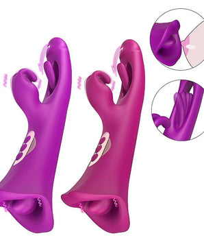 Tease Park Vibrador de Ponto G e Clitóris com Boca e Dedilhar Slap
