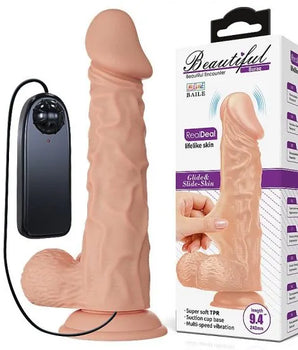 Pênis Realístico com Vibração – 24 cm Beautiful – Baile
