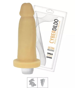 Prótese 13x14cm Com Vibro Cyber Dildo