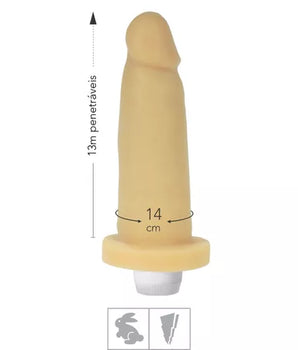 Prótese 13x14cm Com Vibro Cyber Dildo