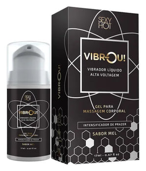 Gel Massagem Intima Vibrou Mel Beijavel Pulsa Estimula 17ml