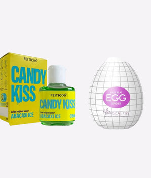 Combo Masturbador Egg - Candy Kiss Abacaxi Ice