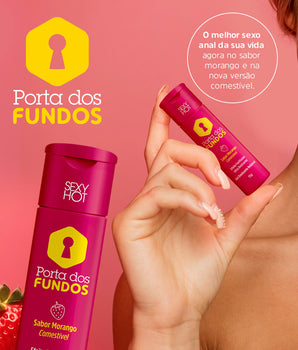 Kit Porta dos Fundos - Gel Anal + Plug com Joia de Coração Tamanho  M