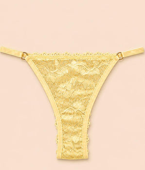 Calcinha de Renda Rosa com Regulagem Lateral