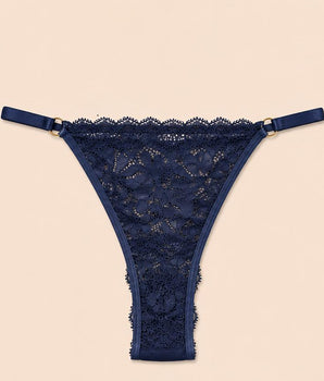 Calcinha de Renda Rosa com Regulagem Lateral