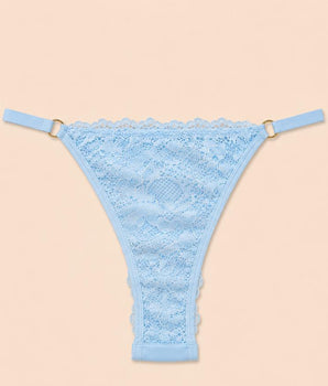 Calcinha de Renda Rosa com Regulagem Lateral