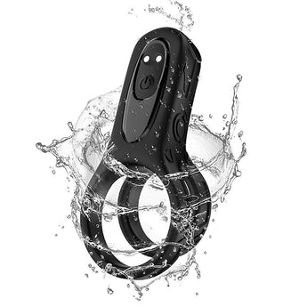 Anel peniano duplo com vibrador recarregável para casais