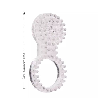 Anel peniano em silicone com estimulador externo