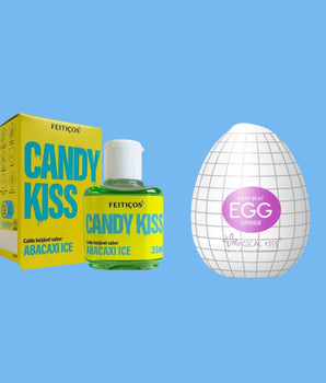 Combo Masturbador Egg - Candy Kiss Abacaxi Ice