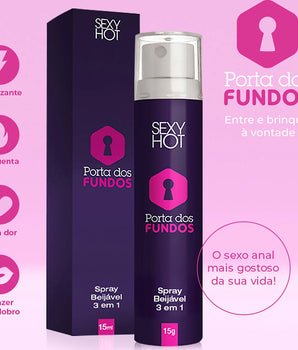 Sexy Hot Porta dos Fundos Beijável - Gel Lubrificante Anestésico em Spray 15ml