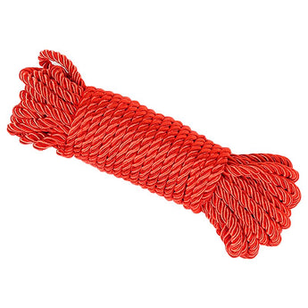 Corda para bondage em poliéster vermelha de 10 metros e 8 mm