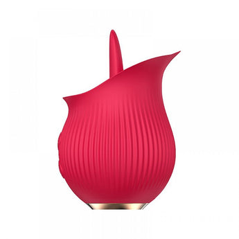 Estimulador Clitoriano Tongue Vermelho com língua vibratória recarregável